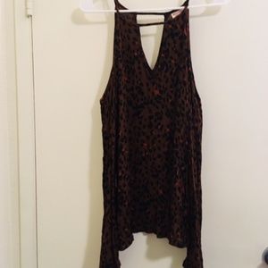 Mossimo Animal Print off shoulder longsleeve Sz XL